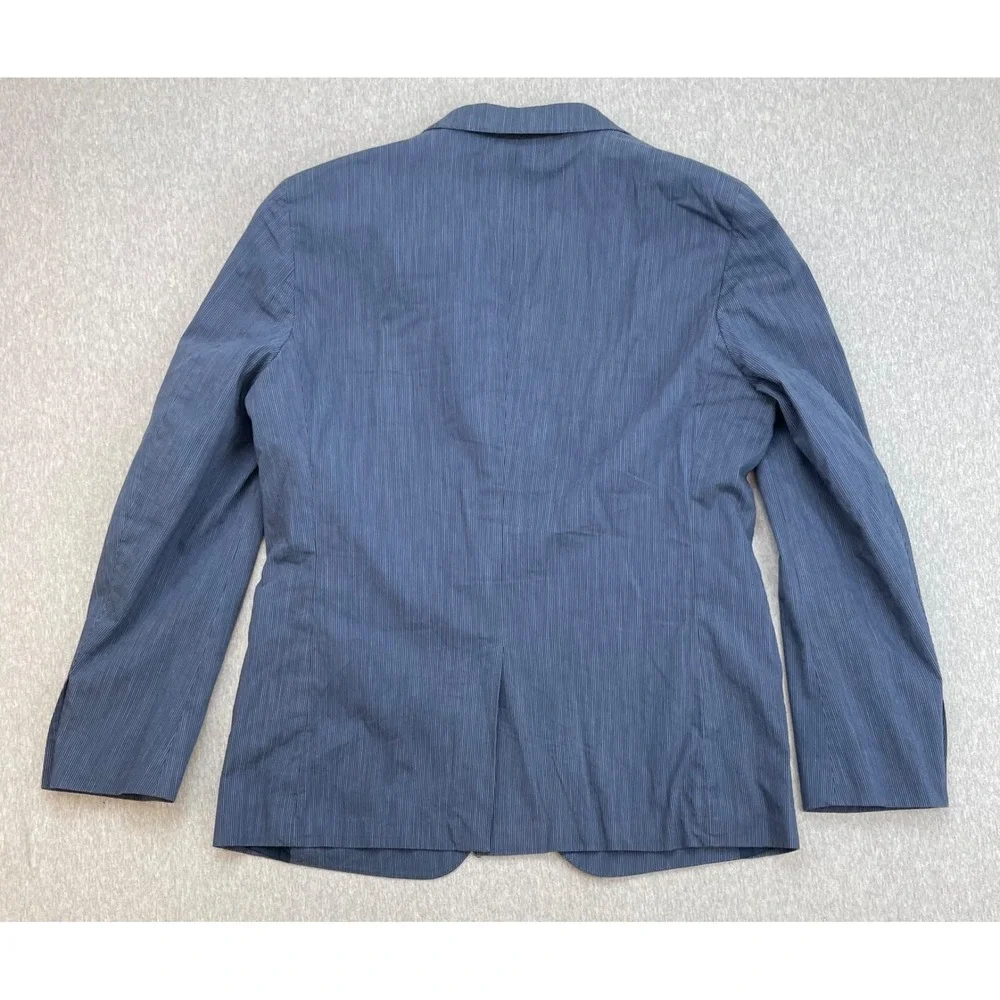 Banana Republic Blazer Mens 42R Striped Cotton Blend Stretch Slim 2-Button
